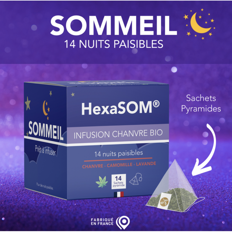 INFUSION SOMMEIL 20% CHANVRE BIO 14 SACHETS
