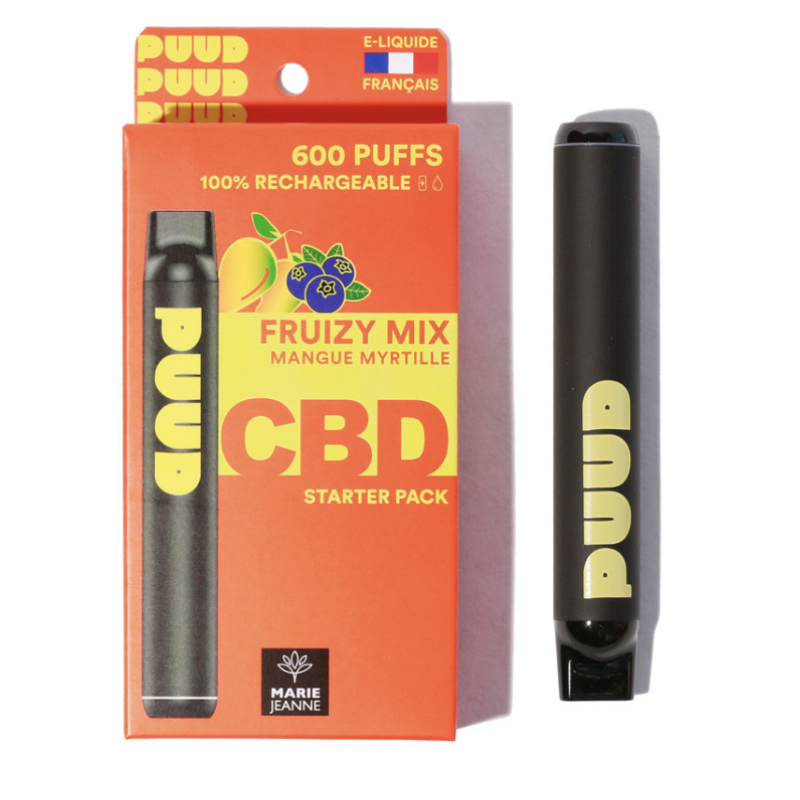 PUUD Fruizy Mix - 600 Puffs CBD 500 réutilisable