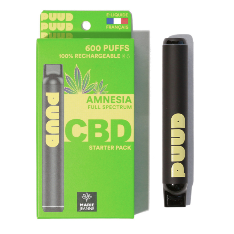 PUUD Amnesia Full Spectrum - 600 Puffs CBD 500 réutilisable