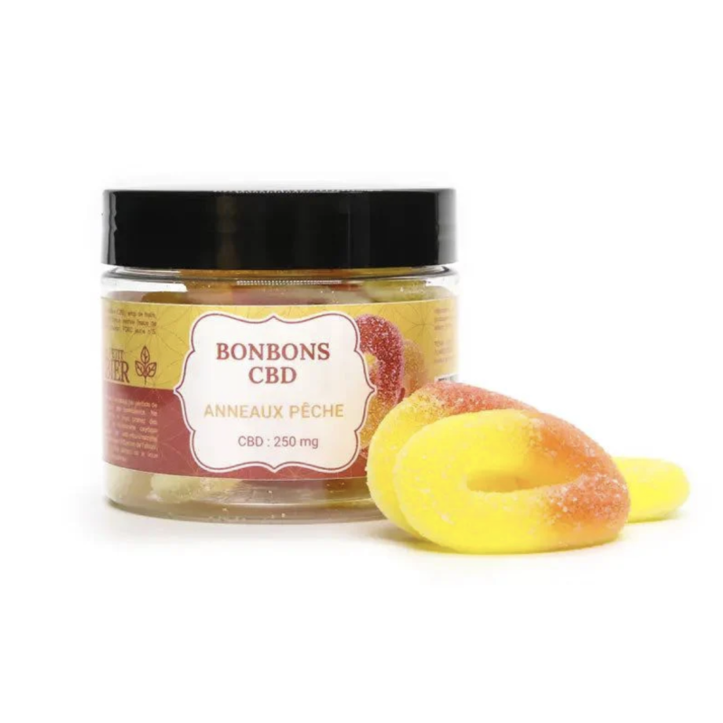 Bonbons CBD Anneaux Pêche