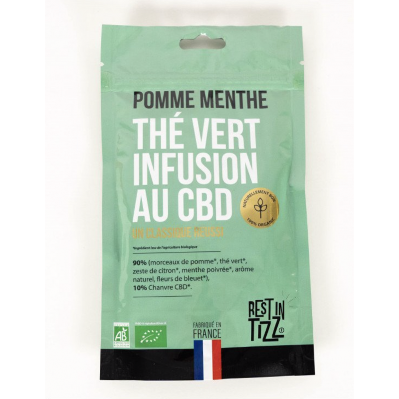 Infusion bio au CBD Pomme menthe